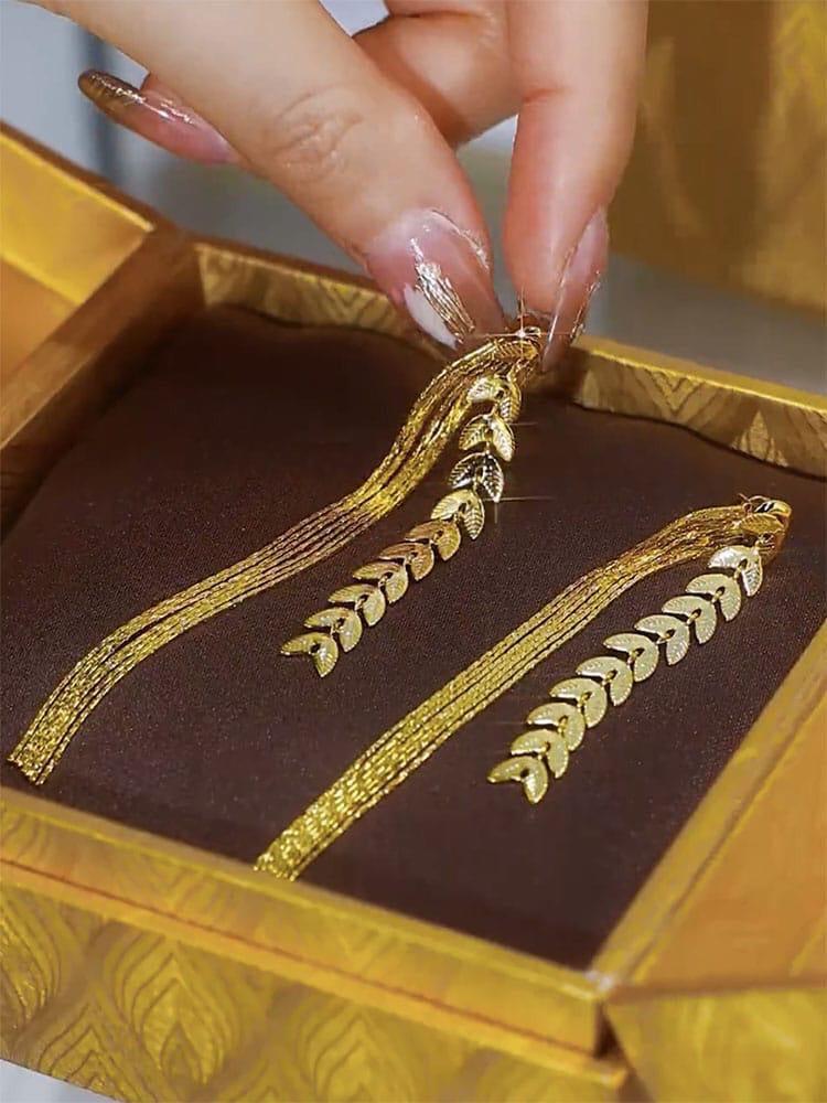 Taseel Earring Earrings(24K GOLD PLATED)